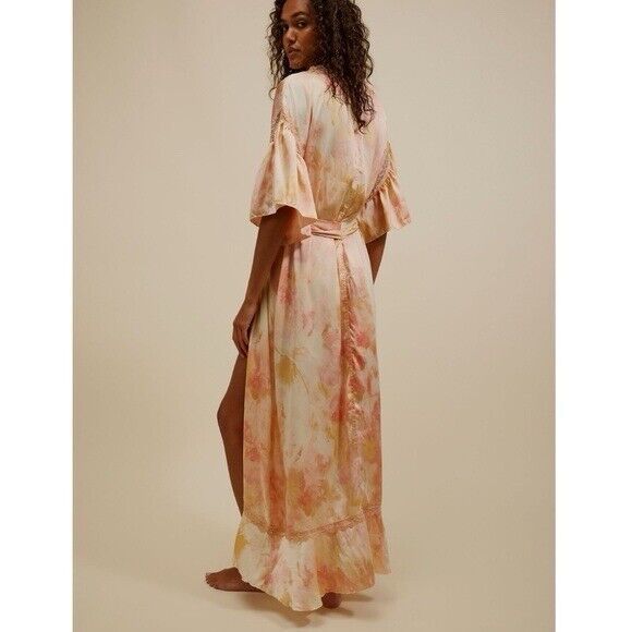 New Free People Moonbeams Washed Robe Size Large - Picture 3 of 9